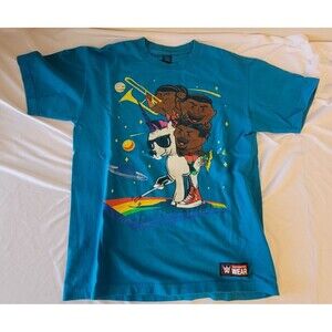 WWE Authentic Wear The New Day Wrestling Feel The Power Unicorn T-Shirt Size M